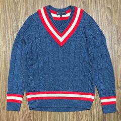 Brooks Brothers ウール チルデンニット S ブルーグレー
