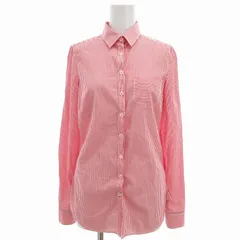 トミーヒルフィガー TOMMY HILFIGER 美品 シャツ 長袖 ストライプ 2 XS 赤 レッド 白 ホワイト /OU ■MA
