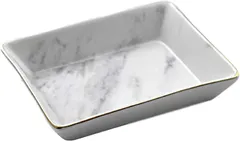 ルボナリエ（lebnelie） アクセサリートレイ アクセサリー収納 小物入れ ジュエリー収納 ジュエリートレイ 可愛い おしゃれ インテリア 置物 陶器 長方形 大理石調(大理石調， 小)