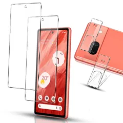 【4枚セット】 Google Pixel 7A ガラスフィルム 2枚 + カメラフィルム 2枚【指紋認証対応】 ピクセル7A 保護フィルム [旭硝子製素材 硬度9H ラウンドエッジ加工 ケース対応 高光沢 気泡ゼロ 飛散防止 高感度 衝撃吸収 指紋防止] Pi