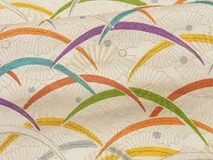 平和屋着物■付下げ　寿光織　芝草文　金糸　逸品　CAAG6404ou