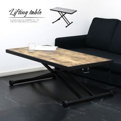 展示品 セラミック天板昇降式ダイニングテーブル W110cm 無段階