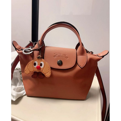 レディース　バッグ　Longchamp  XS レザー 2way ブラック クロスボディ ショルダーバッグ　ミックスレザー