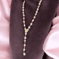 淡水バロックパール・真珠・Y字型・ロングネックレス. 結婚式卒業式入学式パーティー女子会