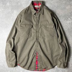80s USA製 LLBean フランネル ライナー 長袖 コットン ダック シャツ M / 80年代 アメリカ製 ビンテージ エルエルビーン LLビーン