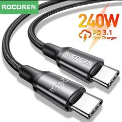 Rocoren-USB Type-Cケーブル,240W,3.1 W,急速充電ケーブル,macbook pro,xiaomi usbc用 1m