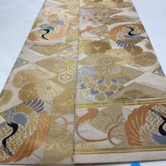 丸帯 アンティーク ヴィンテージ 金帯 402cm 花嫁衣装 貸衣装 中古 リサイクル 結婚式 婚礼 着付け 舞台 きもの 着物 3501