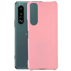 Xperia 5 III ケース SO-53B SOG05 XQ-BQ52 エクスペリア5 マーク3  耐衝撃 シンプル さらさら ハード ケース 【Color】 ピンク