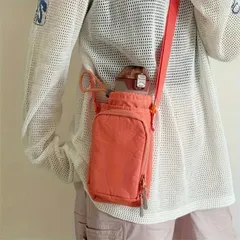 新品! ニッチデザイン クロスボディ ショルダーバッグ - ウォーターボトル＆携帯電話ポケット付き、多機能ナイロンバッグ kkkfwgのサムネイル