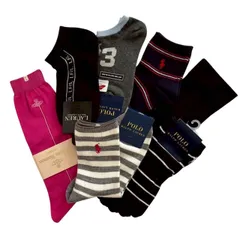 まとめ　未使用　POLO Ralph Lauren ポロ ラルフローレン Vivienne Westwood ヴィヴィアン・ウエストウッド LANVIN ランバン 靴下7点セット 黒 ピンク グレー 白 五本指ソックス くるぶし レディース 22〜24cm