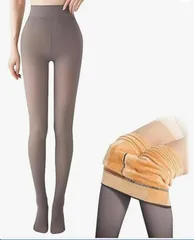 裏起毛タイツ 伸縮性 美脚美尻 透け感タイツ レディース ストッキング風タイツ 冬秋 厚手 パンスト レディース 防寒 厚手 発熱 吸汗 パンスト着圧タイツ一体式 (灰透け感タイツ, 220g[0℃~15℃に適用])[TOWOOZ]