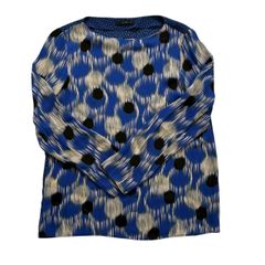 ETRO エトロ チュニック 青 黒 トップス シャツ イタリア製 レディース サイズ44 LLサイズ