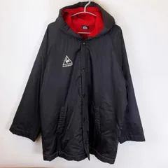 ルコック ヴィンテージ ベンチコート 92年 背面ビッグロゴ F ブラック QS-6907 メンズ le coq sportif サッカー ウォームアップ
