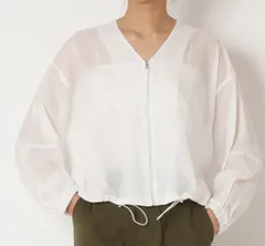 Diginte collier/ディニテコリエ 　コットンVネックシアーブルゾン　 TKM-80242366のサムネイル