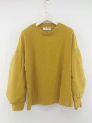 ◇ Simplicite シンプリシテェ 切り替え リブ 長袖 ニット セーター イエロー系 レディース P  【中古】 【1209270004124】