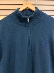 THE NORTH FACE(ザノースフェイス) メンズ シアン ウルファンフェンハーフジップアップニット 110