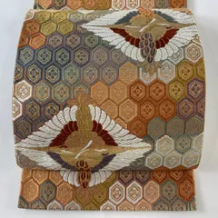 袋帯 本家加納 亀甲 花菱 金糸 銀糸 黒地 着物 044a p 【公式通販】