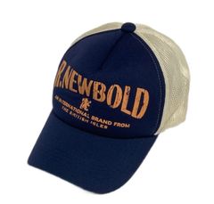 R.NEWBOLD ☆ メッシュキャップ ネイビー ホワイト 57cm～ アメカジ ストリート 大人カジュアル 古着 Y2K アールニューボールド■SHW216