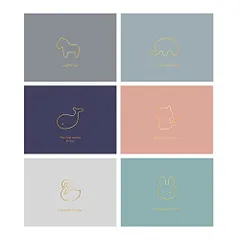 Doyime メッセージカード グリーティングカード 6枚セット 感謝カード バースデーカード サンキューカード 箔押し 高級 おしゃれ ミニ 封筒付き 封筒シール付き 招待状 誕生日 お祝い手紙 祝賀カード 結婚式 記念日 挨拶状 職場 プレゼント 色