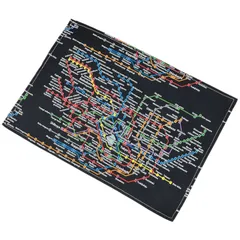 25cm✖️35cm ランチョンマット☆路線図 東京地下鉄🚇ブラック