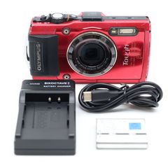 ≪美品≫ OLYMPUS STYLUS TG-4 Tough レッド ボディ #20250529-1875