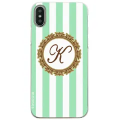 【新品未使用】Xperia Ace III SO-53C SOG08 クリア ハードケース ( ストライプミント イニシャルK ) ボーダー ストライプ イニシャル cl-initial1-so53c-ca016_e_k