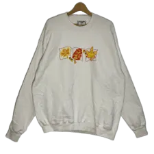 90's/90年代 Lee/リー SUPER BLEND USA製 スウェット トレーナー フロントプリント オーバーサイズ ビッグシルエット USA製 メンズ XL ホワイト