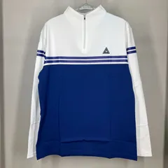 ルコックスポルティフ le coq sportif ゴルフウェア 長袖シャツ ハーフジップ メンズ LL  サイズ  ブルー 青 ポリエステルポリエステル 裏起毛