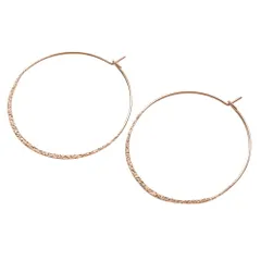 【ピンクゴールド×ピアス】[Cream dot. クリームドット公式] ピアス レディース  フープ 金属アレルギー ニッケルフリー キャッチレス スターダスト加工 大きめ 大人 上品 エレガント きれいめ シンプル 