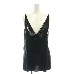 ジルサンダー JIL SANDER フリンジ ノースリーブ ブラウス プルオーバー F 黒 ブラック /YQ ■OSのサムネイル