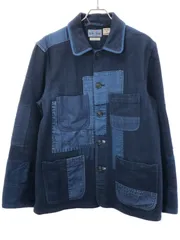 BLUE BLUE ブルーブルー ホンアイ刺し子ネンリンパッチワークカバーオールジャケット インディゴブルー 2 700063-280のサムネイル