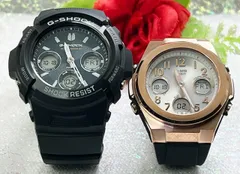恋人たちのGショック ソーラー電波 ペアウォッチ G-SHOCK BABY-G  ペア腕時計 カシオ 2本セット  gショック ベビーg アナデジ AWG-M100SB-2AJF MSG-W610G-1AJF ラッピング無料