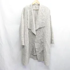 ◇ ⊇ Ungrid アングリッド カットオフデザイン 長袖 ノーカラーロングジャケット サイズS グレー レディース E  【1409240016540】のサムネイル