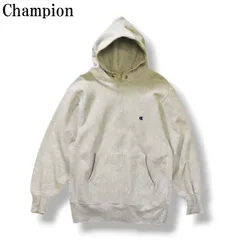 【刺繍タグ前期】 90sヴィンテージ USA製 チャンピオン Champion リバースウィーブ REVERSE WAVE スウェット フーディー パーカー 目あり L ヘザーグレー メンズ