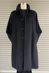 【極美品】 ポールスミス ロンドン ステンカラーコート L ブラック アンゴラ混 ポールスミス ブラックレーベルPaul Smith BLACK LABEL フラワー