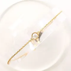 4℃　K18YG　ブレスレット　bracelet　ダイヤ　総重量約0.8g　約17cm