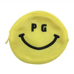 【超美品】パーリーゲイツ メッシュポーチ イエロー×黒 ニコちゃん スマイル 非売品 FRゴルフ PEARLY GATES