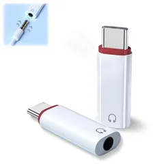 TUDOUZZZ イヤホンジャック 変換 iphone15/16 Plus Pro Max シリーズ イヤホン変換アダプタ 2個セットオーディオ 変換 USB C 3.5mm 対応 3極 4極 DAC搭載 ハイレゾ音質 Pad,Mac,Android,PC 1