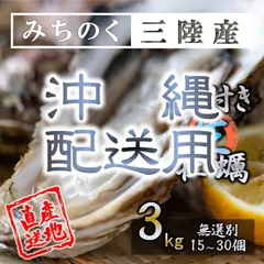 沖縄配送用 生食OK 3kg 三陸産 殻付き生牡蠣 新鮮 宮城 石巻 鉄分 亜鉛 ミネラル豊富 希少 カキ バーベキュー 貝 魚介類 かき 贈答 パーティ 刺身 焼く 蒸す 揚げ 漬け フライ 等様々なお料理にものサムネイル