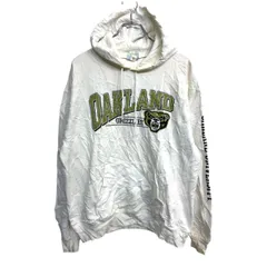 Champion プリント スウェット パーカー Lサイズ チャンピオン ホワイト 古着卸 アメリカ仕入 t2411-3661