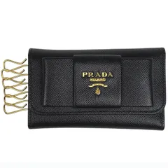 美品　プラダ　キーケース　ブラック　リボン 楽天市場】PRADA プラダ SAFFIANO FIOCCO リボン 6連キーケース