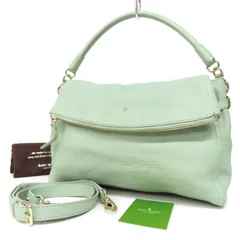 FI25160 美品 kate spade ケイトスペード コブルヒル リトルミンカ 2WAY ハンドバッグ トートバッグ ショルダーバッグ シボ革 レザー 薄緑 ライトミントグリーン