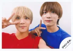 【中古】生写真(ジャニーズ) 少年忍者・Aぇ! group/黒田光輝・福本大晴/横型・バストアップ/「ALL Johnnys’ Jr. 2023 わっしょいCAMP! in Dome」セルフィー/公式生写真