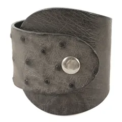 Maison Martin Margiela メゾンマルタンマルジェラ 本人期 オーストリッチ レザー ブレスレット ダークグレー M イタリア製 ブランド アクセサリーのサムネイル