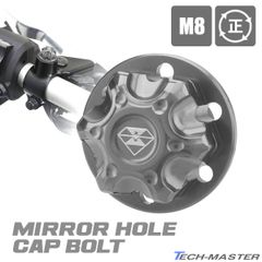バイク 汎用 ミラーホールカバー ボルト デザインキャップ シルバー M8 正ネジ P1.25 7075アルミ カスタム S-984-S 【メール便】