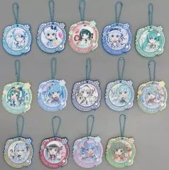 【中古】キーホルダー 全14種セット 雪ミクオールスターズ ラバーチャーム きゅんキャラいらすとれーしょんず 「一番くじ 雪ミク ～SNOW MIKU～ Second Season」 K賞