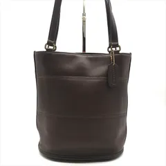 良品 COACH コーチ グローブ レザー USA製 トート バッグ ワンショルダー 肩掛け ブラウン レディース h366