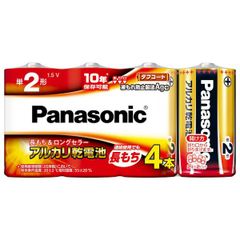 パナソニック 単2形4本 アルカリ乾電池 LR14XJ/4SW