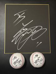 MLB！大谷翔平選手直筆サインボール2球、色紙セット - メルカリ