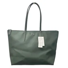 ラコステ LACOSTE タグ付き プチピケ ラージ トートバッグ 緑 グリーン フェイクレザー NF1888